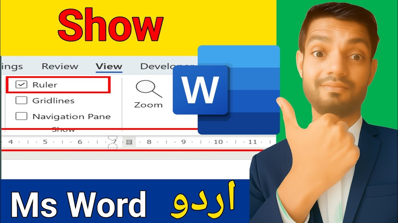 MS Word Me Ruler, Gridlines Aur Navigation Pane Show Kaise Kare | Complete Guide Urdu Hindi
