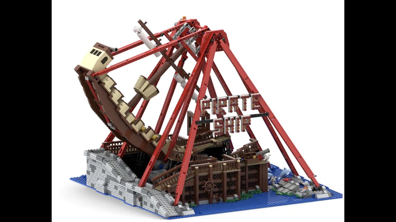 Ben's Lego ® / Klemmbausteine Welt ( World ) - PIRATE SHIP MOC-67413- SCHIFFSCHAUKEL AUFBAU Video 56