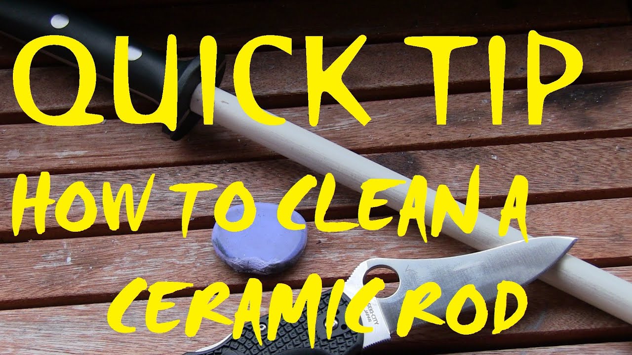 QUICK TIP - How to CLEAN your Ceramic knife Sharpening Rod in 2 min