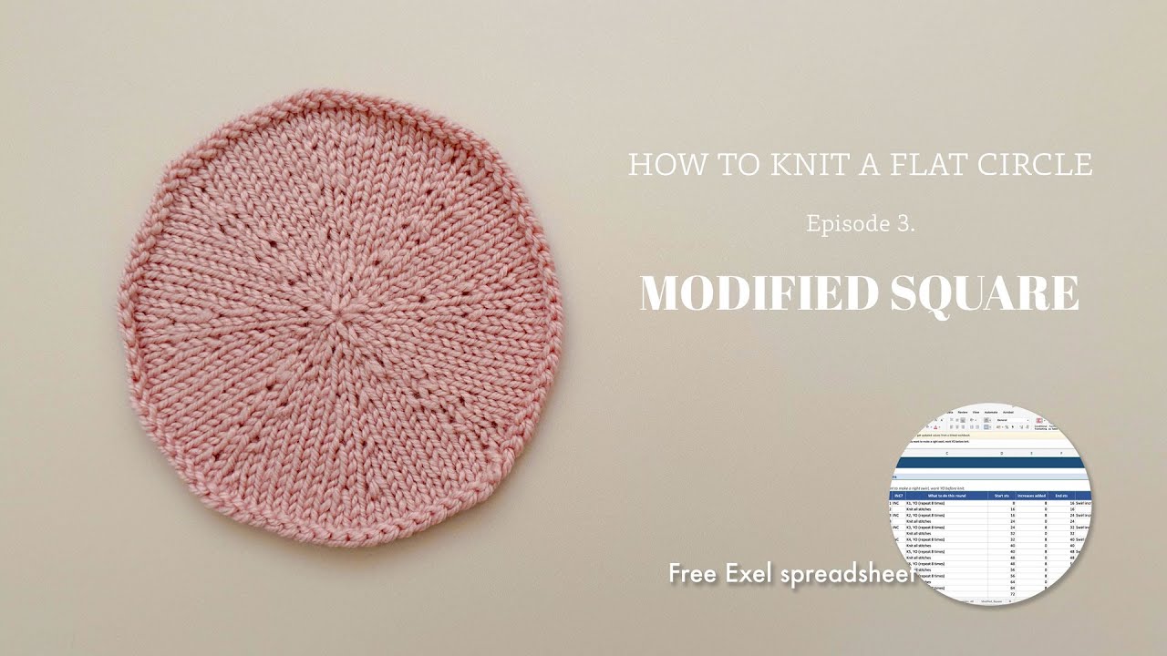 How to Knit a Flat Circle – Modified Square Method Explained | Radial Effect (Episode 3)