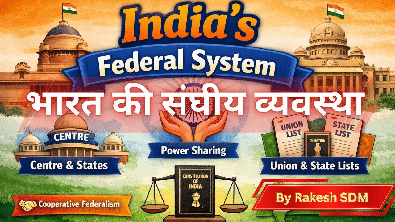 भारत कि संघीय प्रणाली | केंद्र और राज्य कि शक्तियां एवं उनका आपसी समन्वय | #BPSC State PSC, AEDO !!