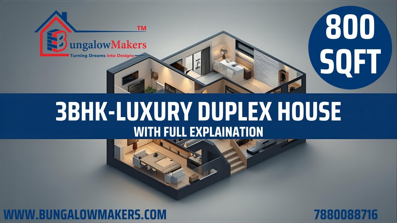 20x40 East Facing Luxury 3BHK Duplex House Plan | Modern Vastu Home Design with Double Height Living
