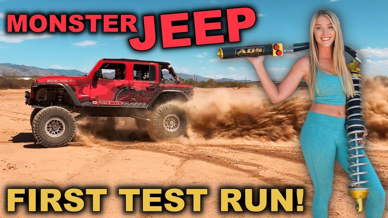 MONSTER JEEP - First Test Run & JUMP!