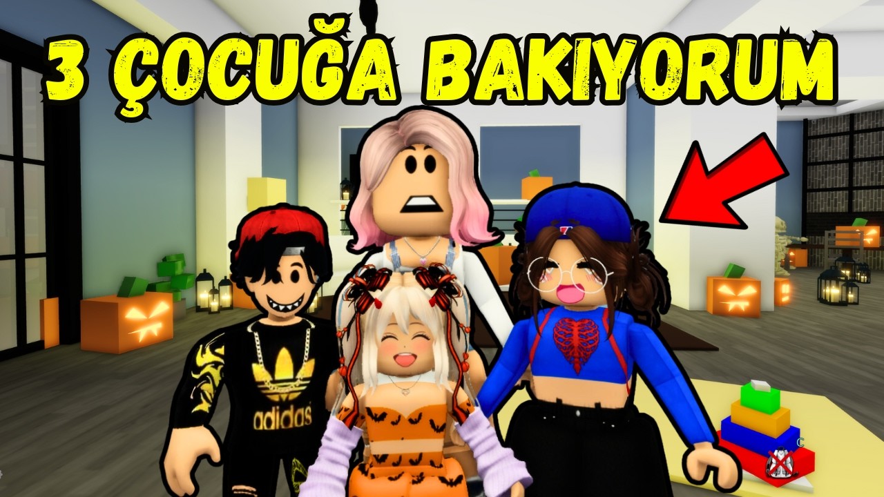 ALEYNA YARAMAZ 3 ÇOCUĞA BAKIYOR😊AYŞEM ECE ARI💥ARIGİLLER🐝ROBLOX BROOKHAVEN🏡RP