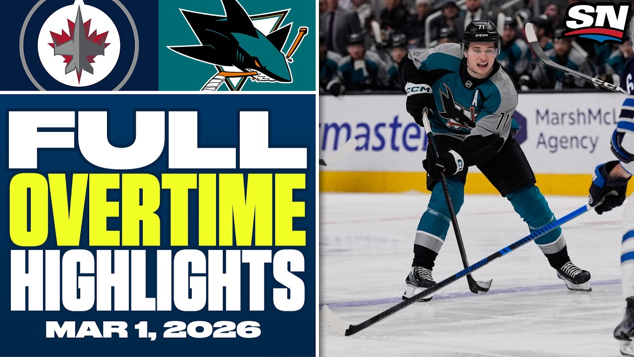 Winnipeg Jets at San Jose Sharks | FULL Overtime Highlights - March 1, 2026