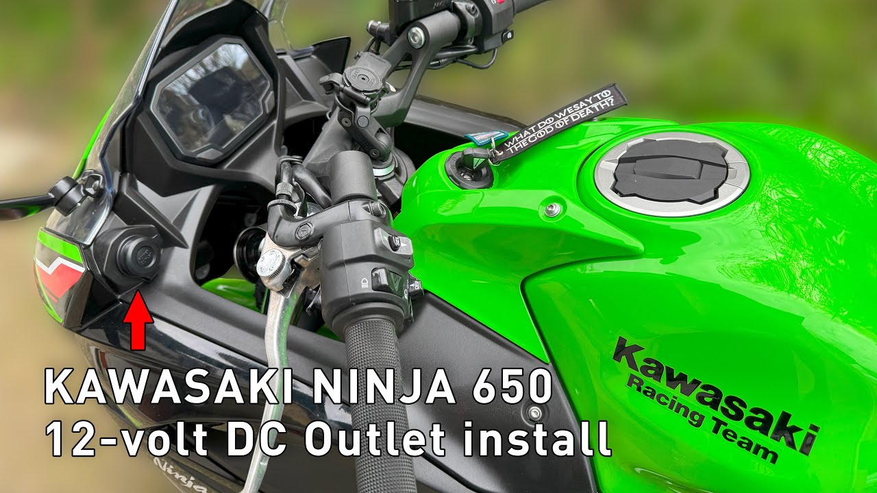 12-volt DC Accesory Power Outlet installation Kawasaki Ninja 650
