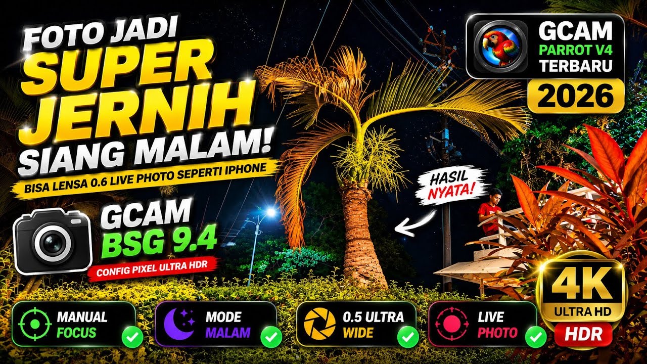 UPDATE TERBARU🔥 GCAM BSG 9.4 CONFIG PIXEL ULTRA HDR BISA 0.5 LIVE PHOTO