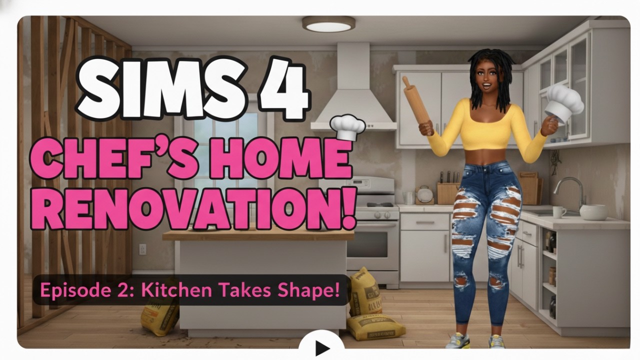 Kitchen Renovation Chef's Kitchen Is Taking Shape #sims4 #justdedicateddiva