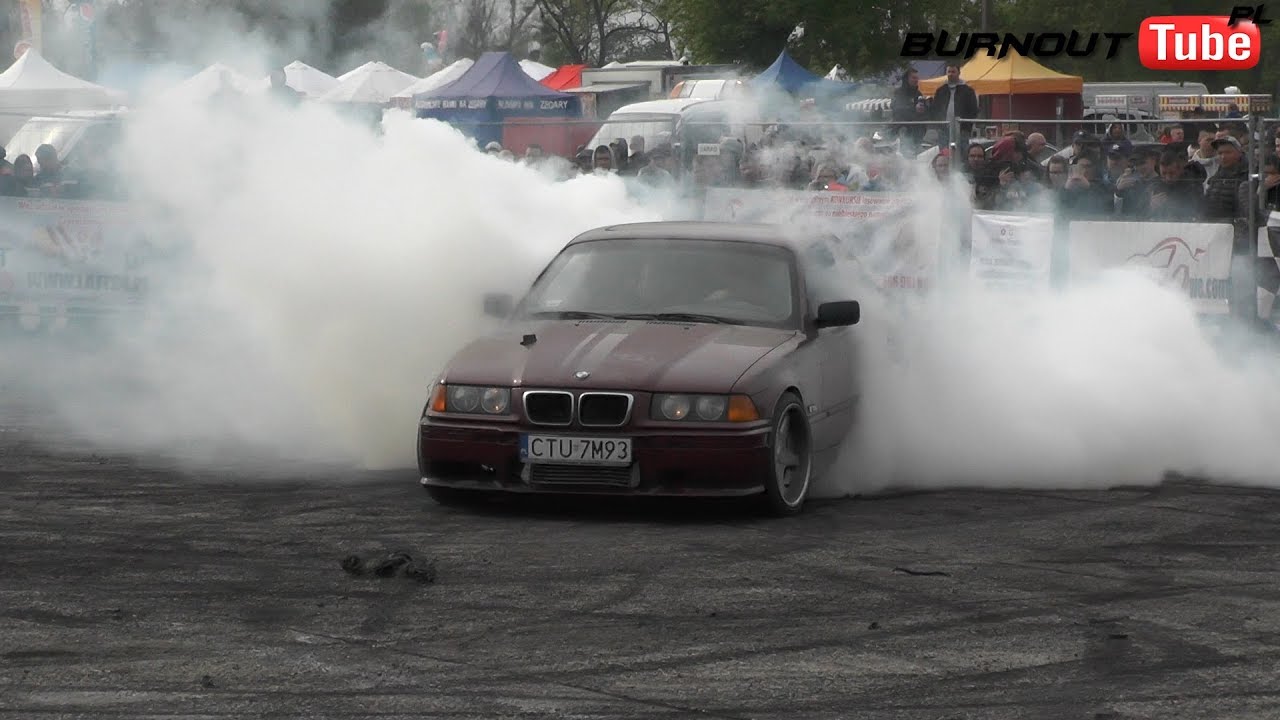 Palenie gumy BMW E36 320 Turbo 