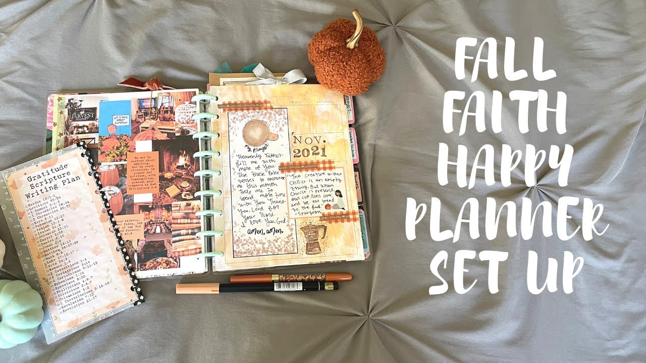 Fall Faith Happy Planner Set Up | Gratitude Scripture Writing Plan | Creative Faith & Co.