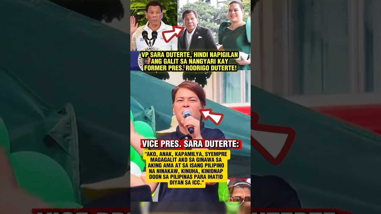 VP SARA DUTERTE, HINDI NAPIGILAN ANG GALIT SA NANGYARI KAY FPRRD! #shorts