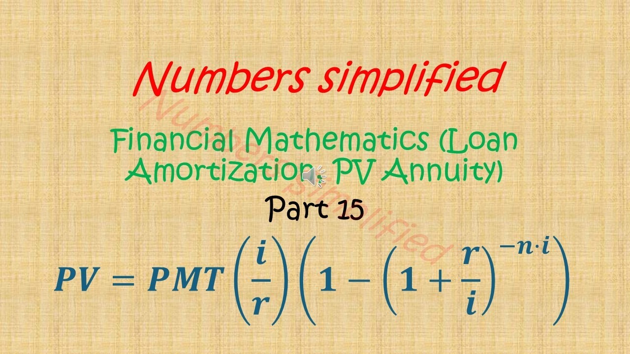 Financial Mathematics Part 15