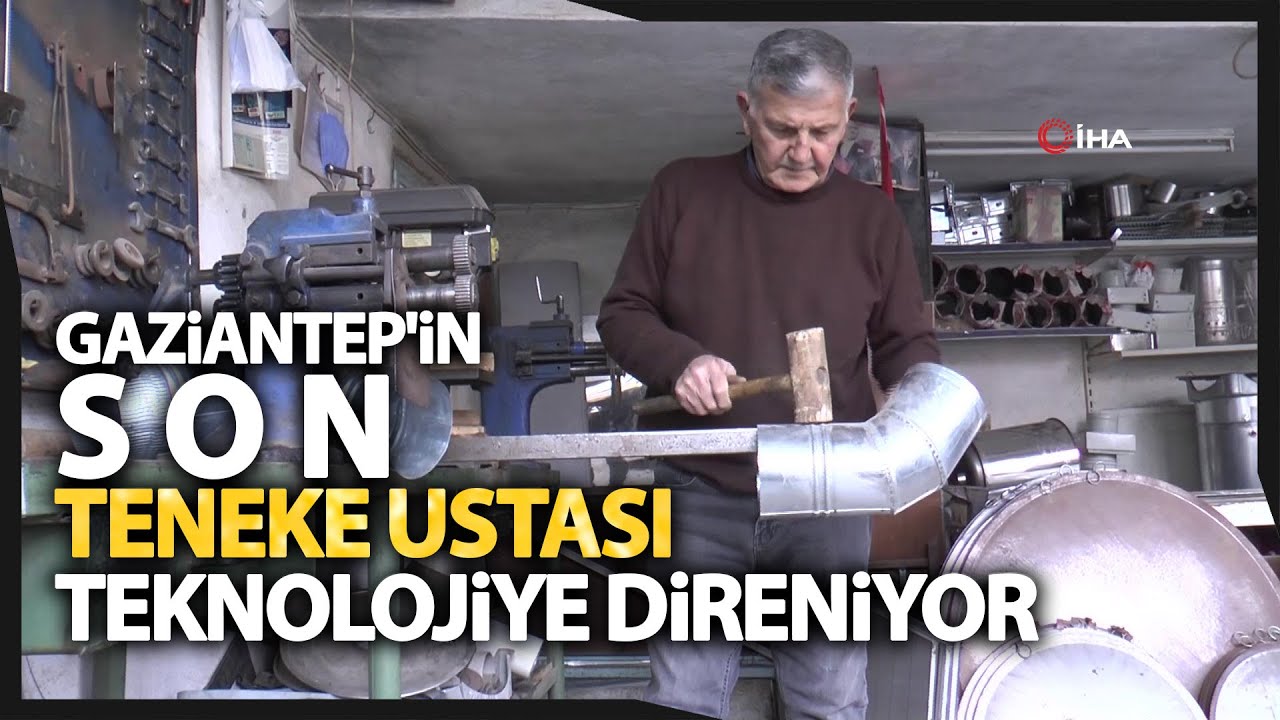 Gaziantep’te Tek Kalan Tenekeci Çıraksız Mesleğini Sürdürüyor