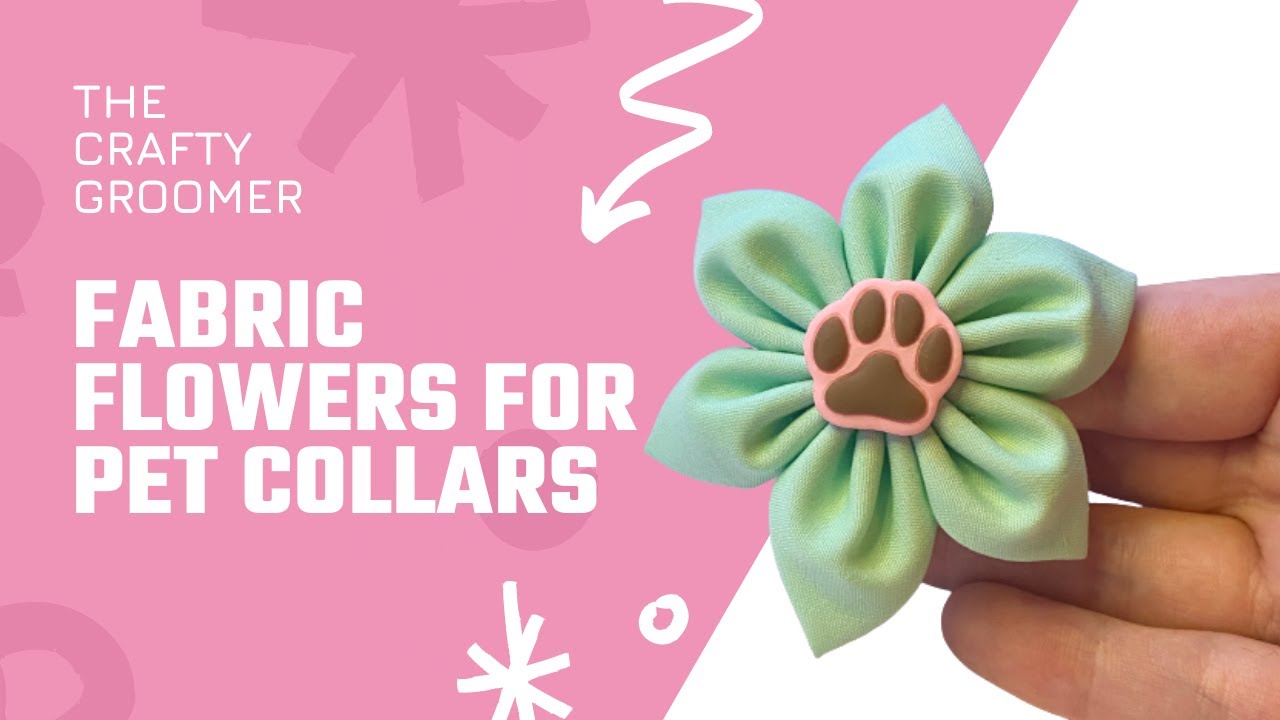 How to make Easy Fabric Flower for Pet Collars