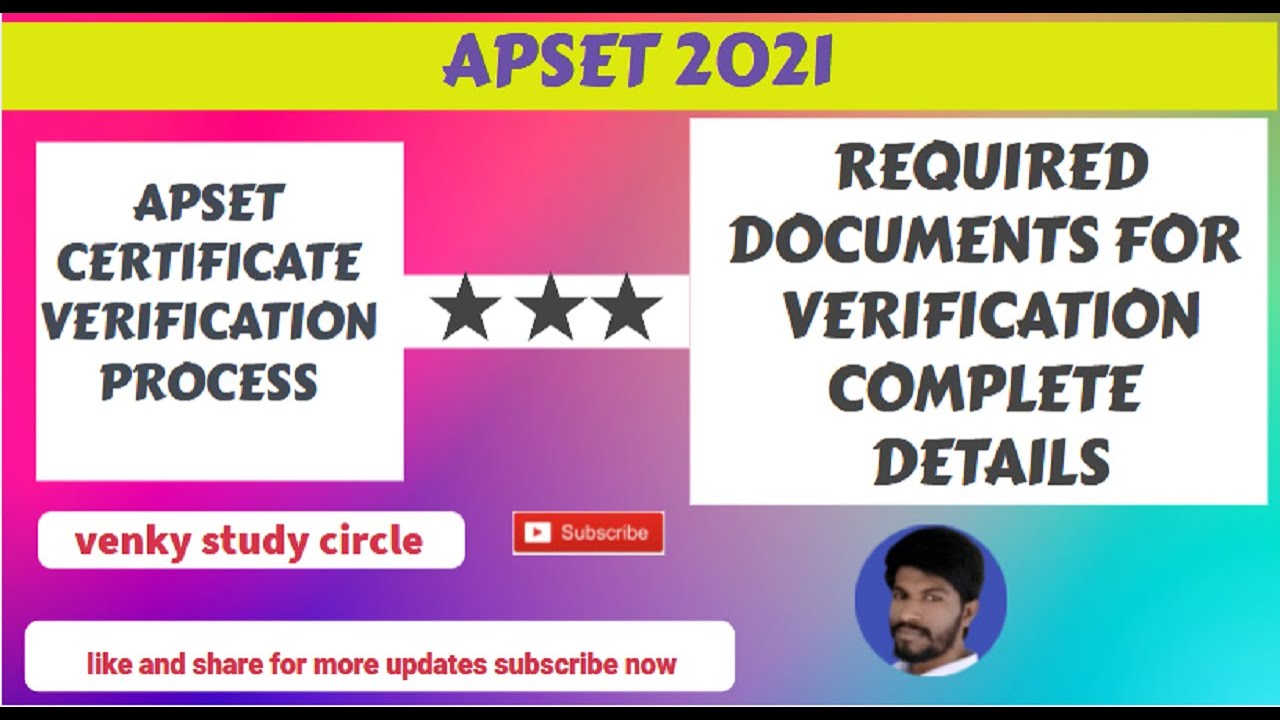 AP SET 2021 Certificate verification /Based on ap set certificate verification 2020/apset2021