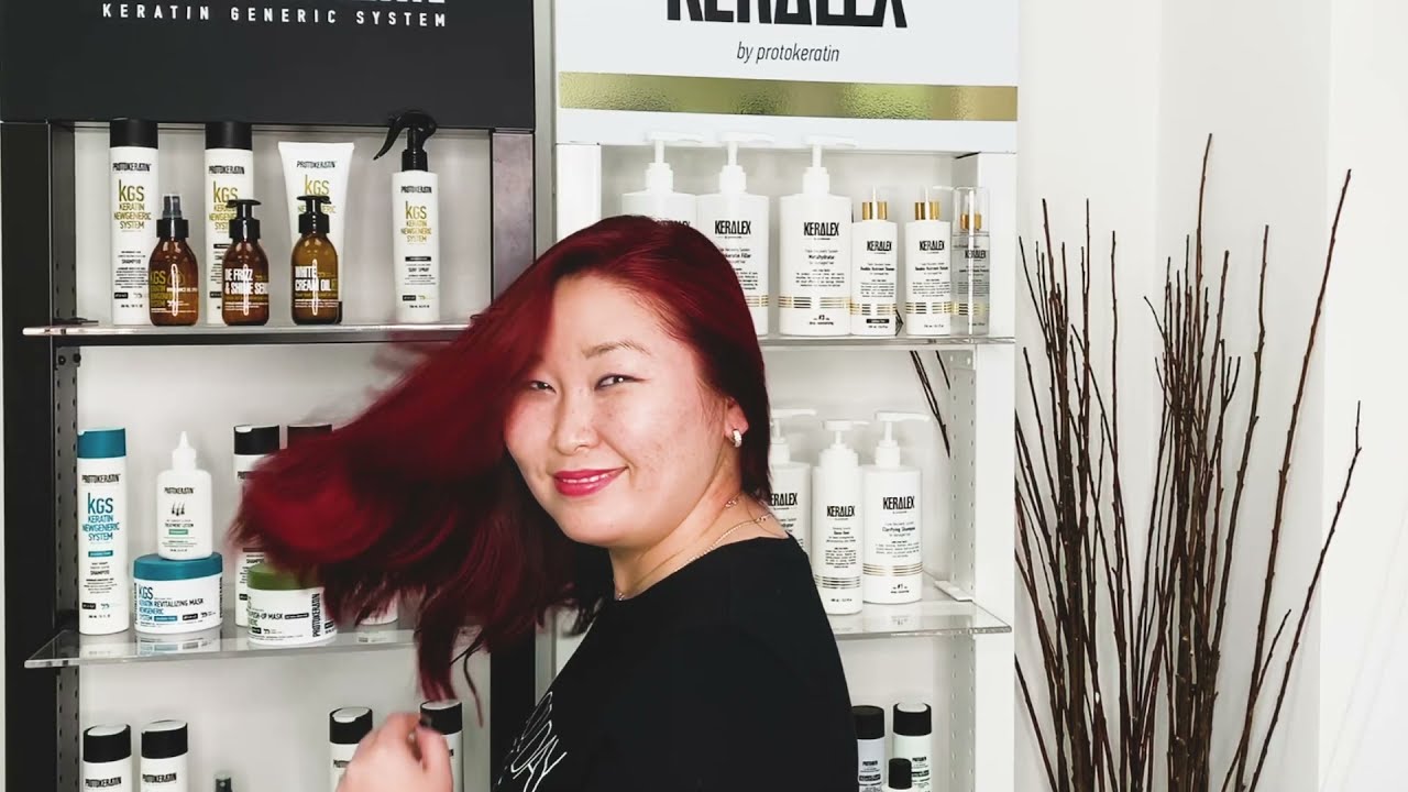 Joico vero k-pak  + keralex = глубокий рубиновый красный