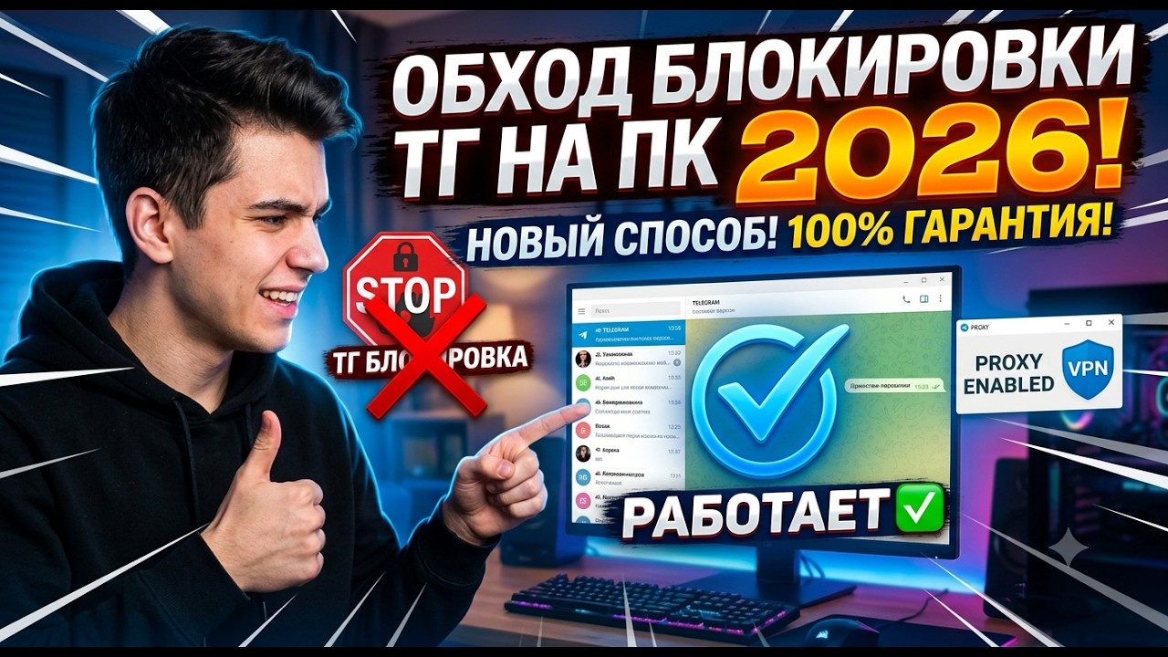 НОВЫЙ ОБХОД ТЕЛЕГРАММА НА ПК В 2026 ГОДУ - КАК ОБОЙТИ БЛОКИРОВКУ ТЕЛЕГРАММА? ФИКС ТГ