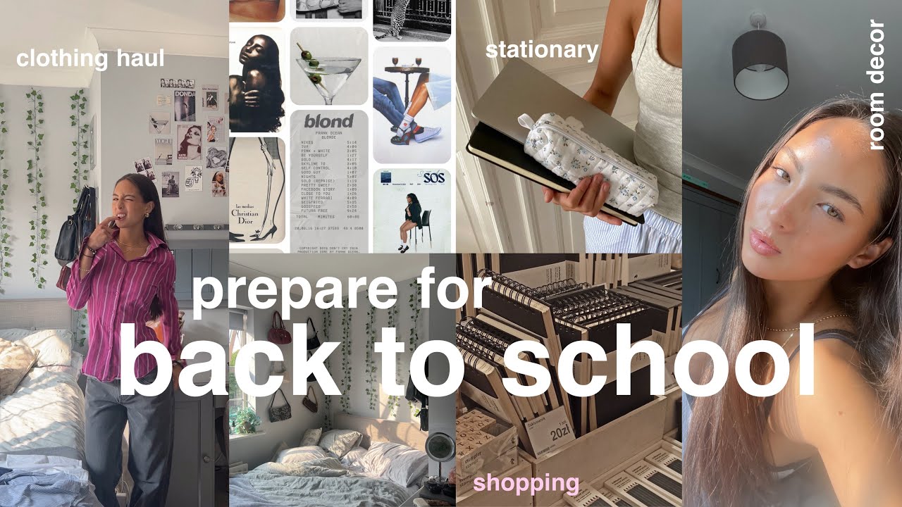 prepare with me for back to school📖₊✧ 🖋shopping haul, outfits, room organisation & romanticising