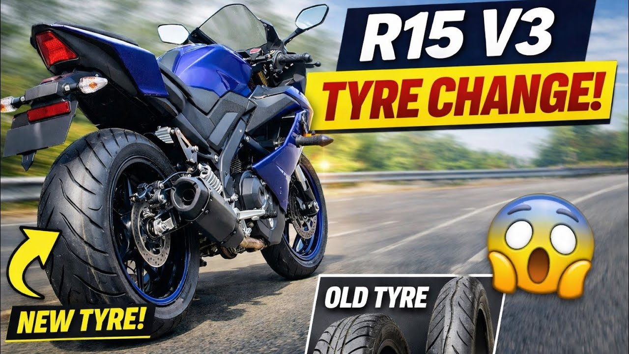 “R15 V3 Tyre Upgrade 🔥 Old vs New Tyre | Handling, Comfort & Grip Review”