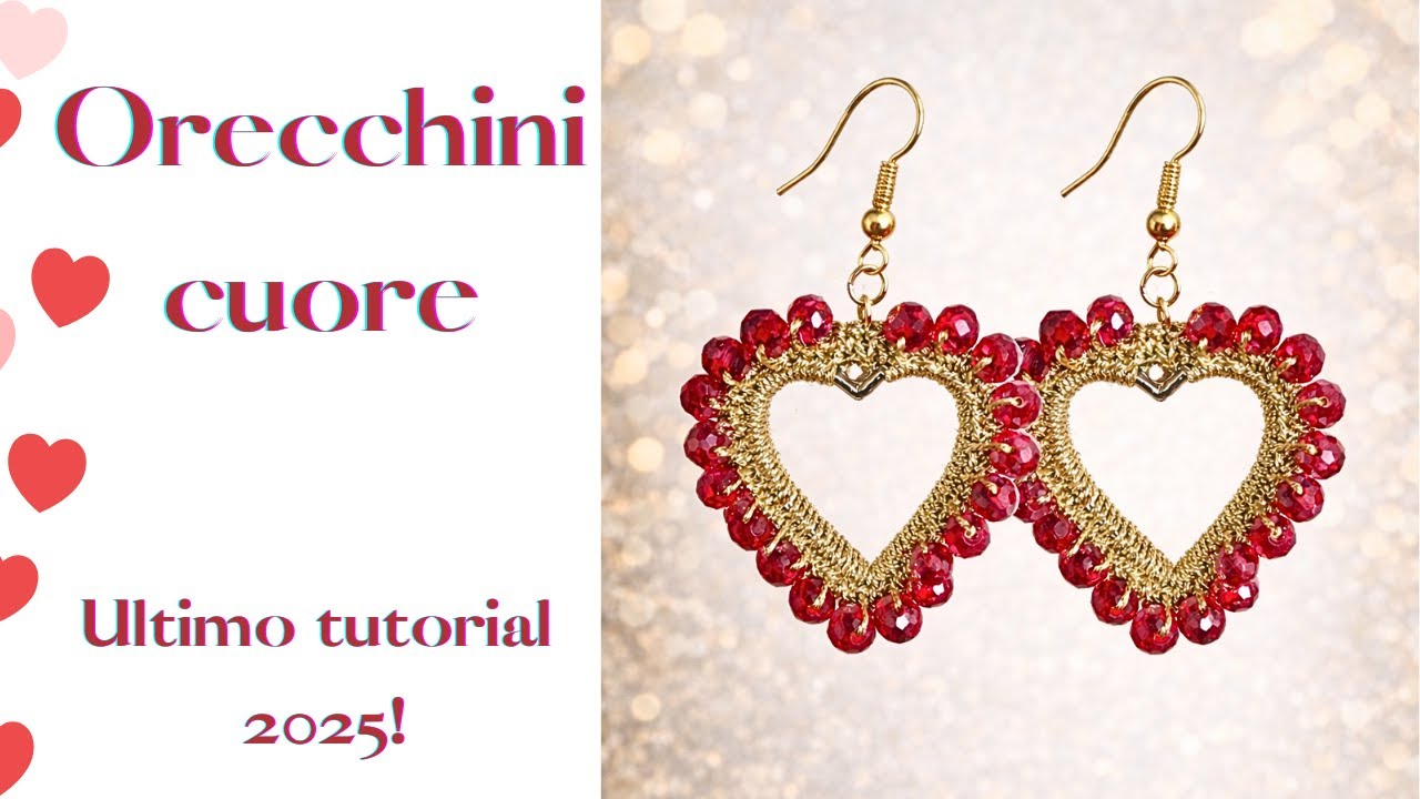 Orecchini a Cuore all’Uncinetto con Perline ❤️ – Ultimo Tutorial 2025!