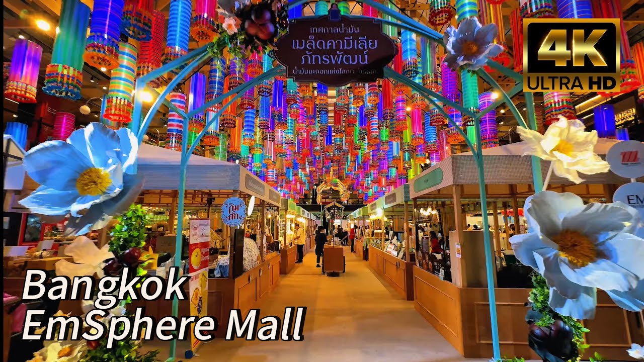 4K EmSphere Bangkok 2025 - Stunning Mall Walking Tour - Luxury Shopping & Food Market Thailand