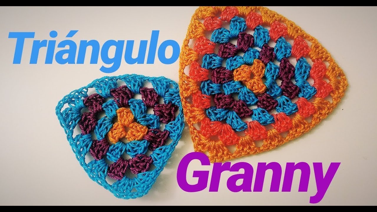 💜🌺 COMO HACER UN TRIANGULO GRANNY A CROCHET🌸💜 TUTORIAL PASO A PASO
