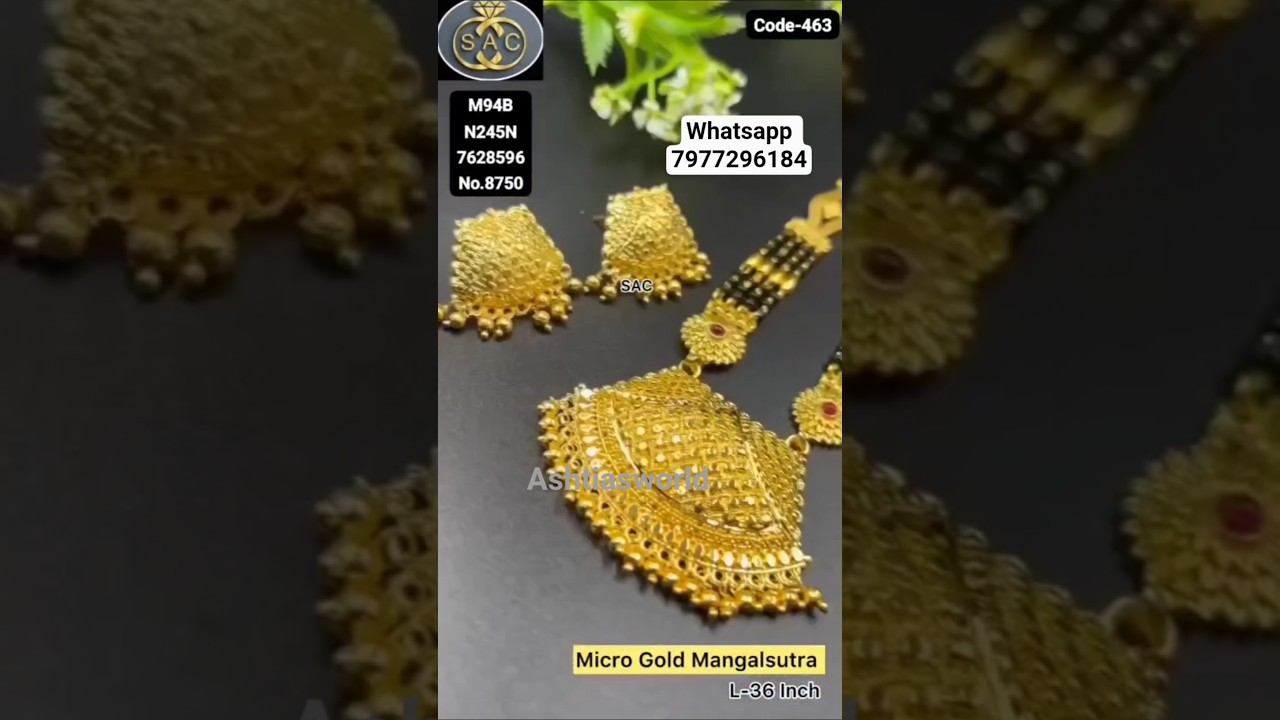 *Micro Gold Mangalsutra Set*Length- 36 Inch 