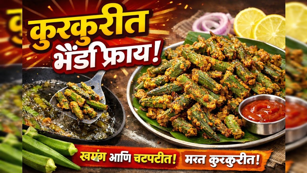 कुरकुरीत भेंडी फ्राय || Crispy Lady finger Fry || Ladyfinger Fry || 