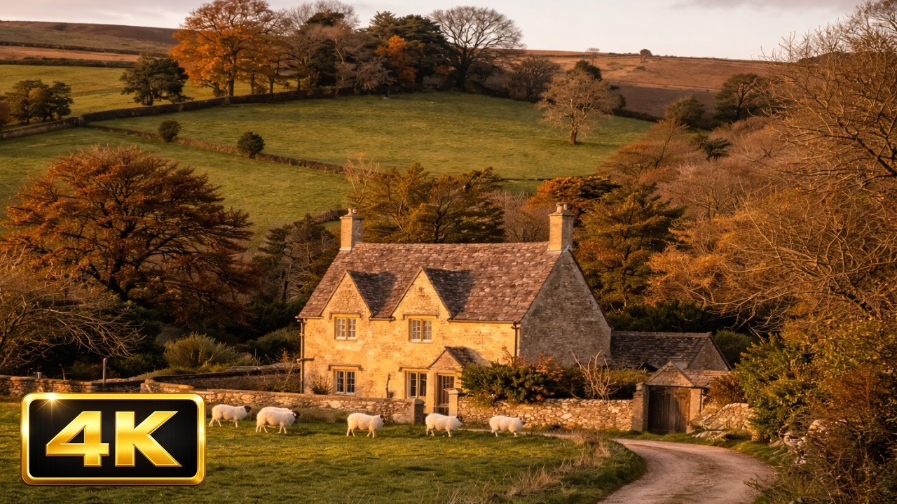 Inside a Cozy English Countryside Cottage | Warm Interiors & Peaceful Farm Views 🌿✨