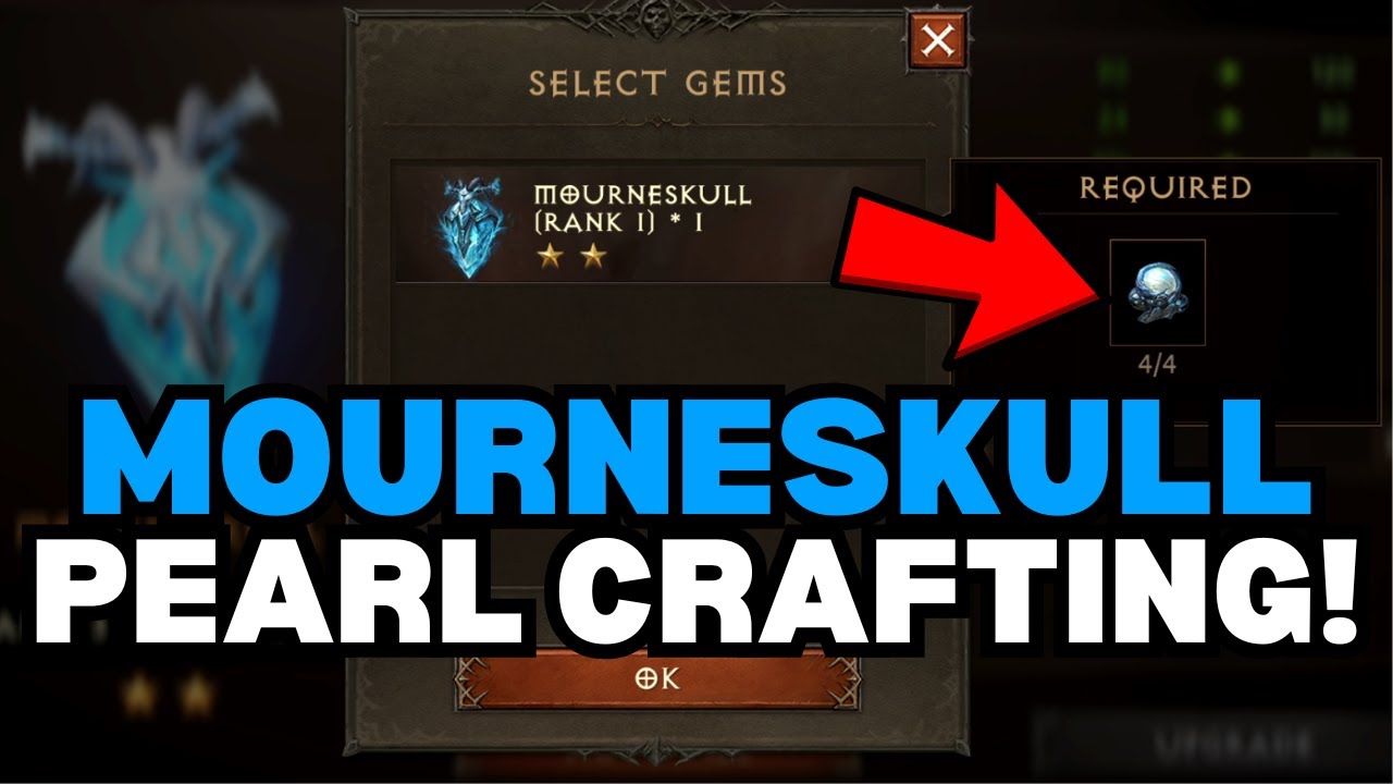How To Get Mourneskull/Crimson Behelit! 2-Star Gem Pearl Crafting! [Diablo Immortal]
