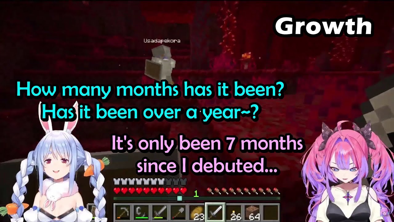 Pekora Keeps Teasing Vivi After She Mistakes a Piglin for Her While Exploring the Nether