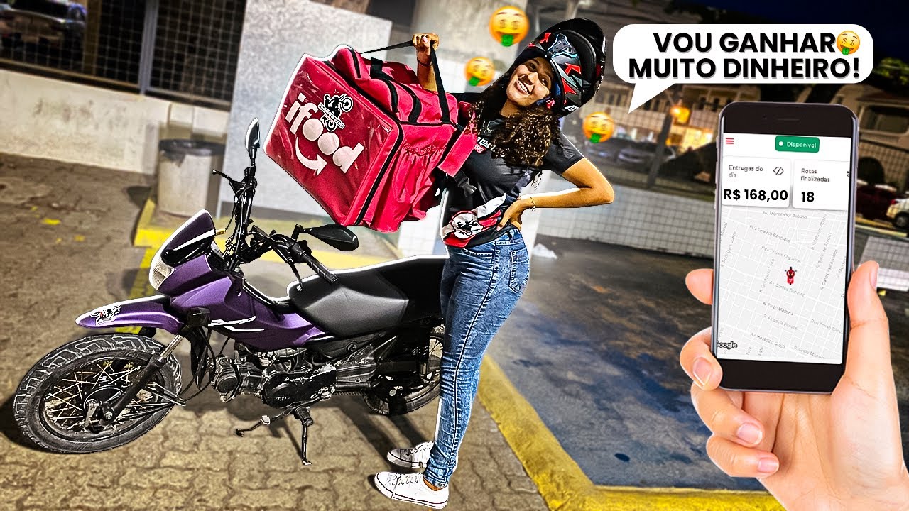 ENSINANDO MINHA AMIGA ENTREGAR IFOOD!!! SERÁ QUE ELA GOSTOU?