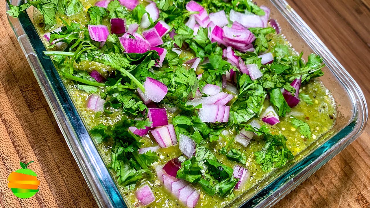 ¿Cómo hacer salsa verde mexicana para tacos o carne asada? Comida Mexicana