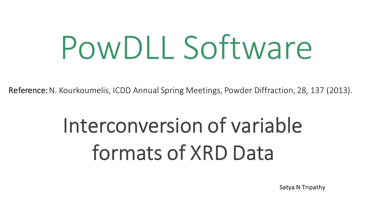 PoWDLL: A Software to Convert XRD Data Files