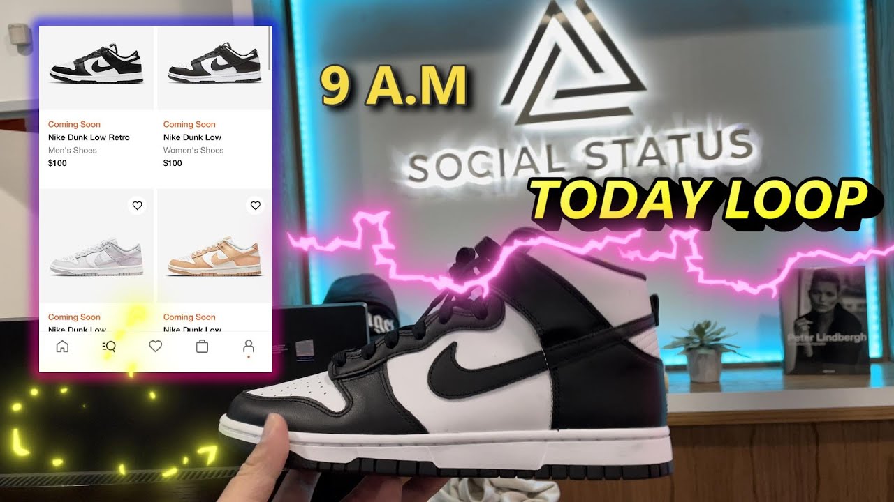 PANDA DUNK RESTOCK TODAY AT SOCIAL STATUS LIFE OF A VINTAGE AND SNEAKER RESELLER (NIKE STORE ) ???