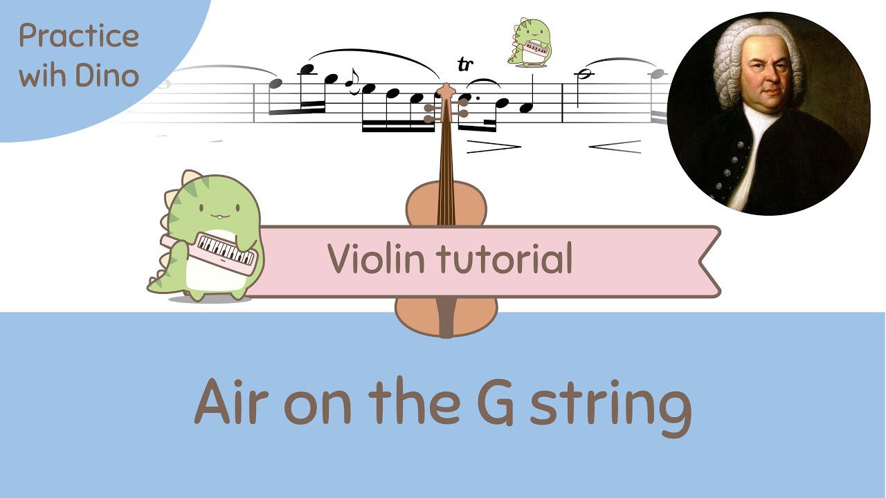 Air on the G String by Johann Sebastian Bach (Violin Tutorial | Play along | Playing partner)