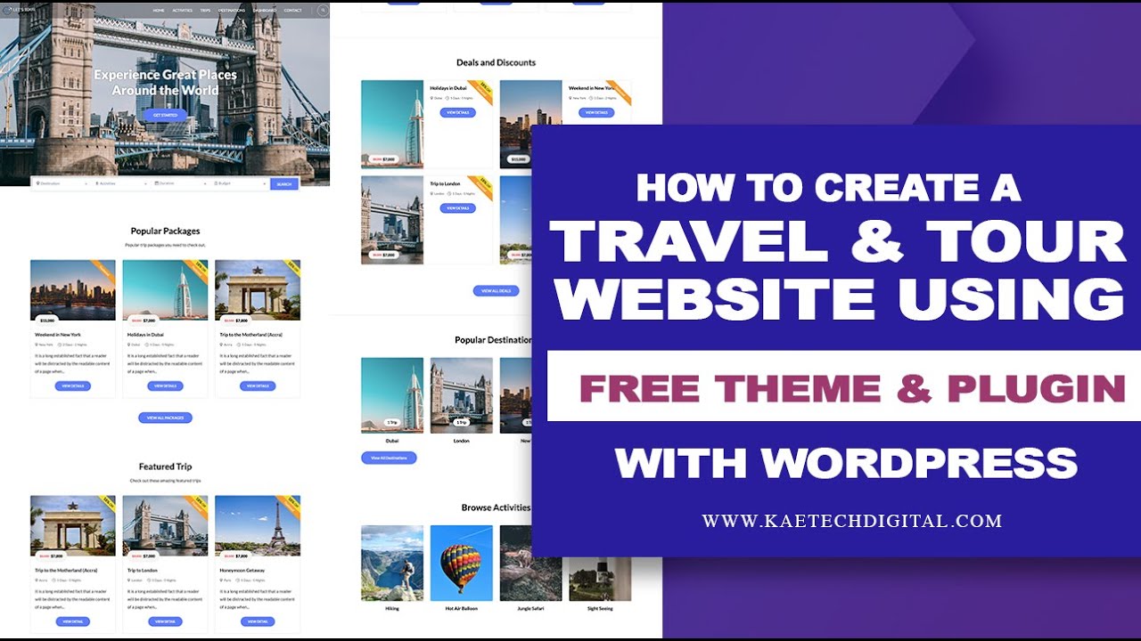 How to Create a Travel and Tour Booking Website With Free Theme and Plugin