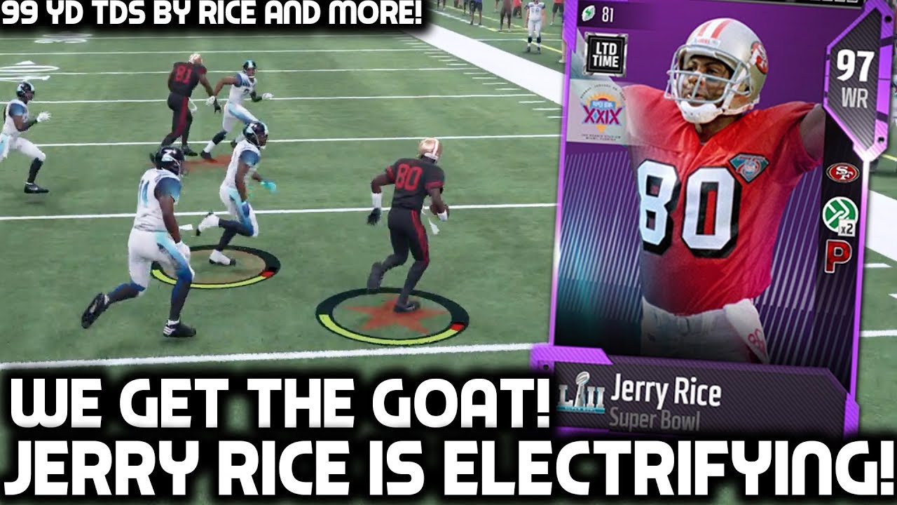 SUPER BOWL JERRY RICE IS ELECTRIFYING! WE GET THE GOAT! Madden 18 Ultimate Team