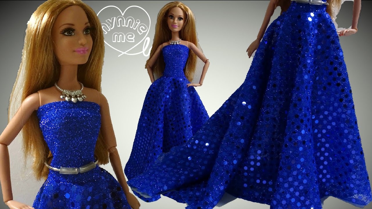 DIY ball gown for Barbie | How to sew doll clothes | DIY Barbie dress | nynnie me