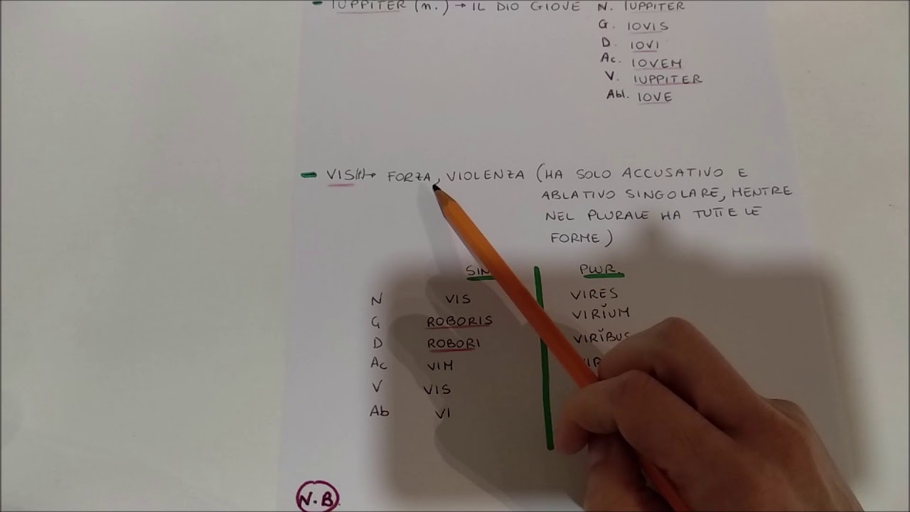 Lezione 17 - le particolarità della Terza Declinazione