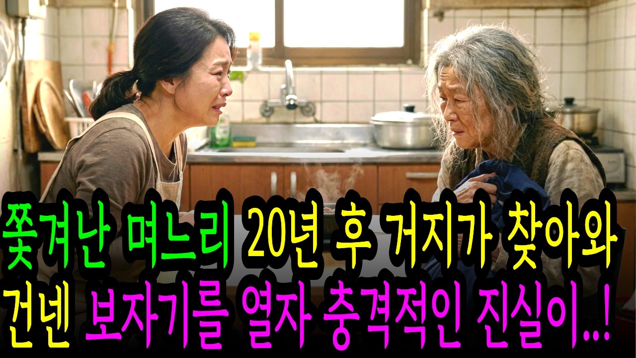 20년 전 시어머니에게 쫓겨난 며느리, 어느날 거지꼴을 한 노인이 놓고 간 보자기를 열고 충격받아 오열하는데..!!