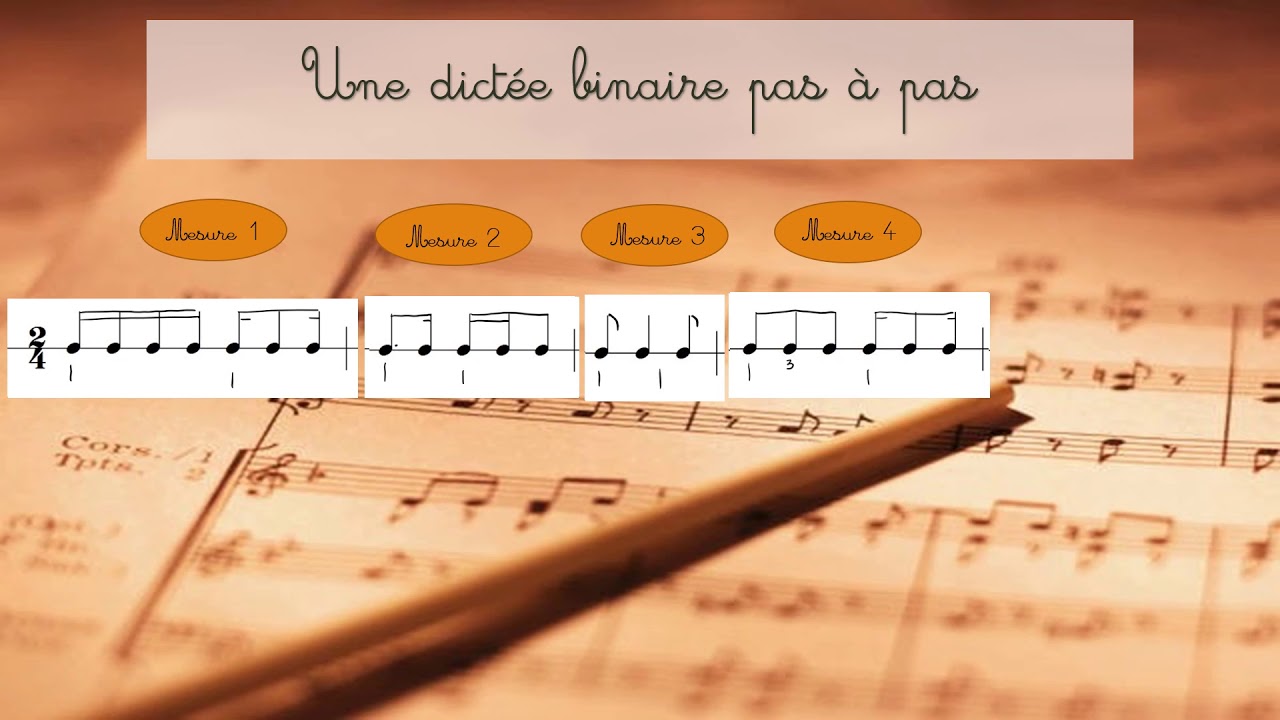 Dictée de rythmes 1er cycle