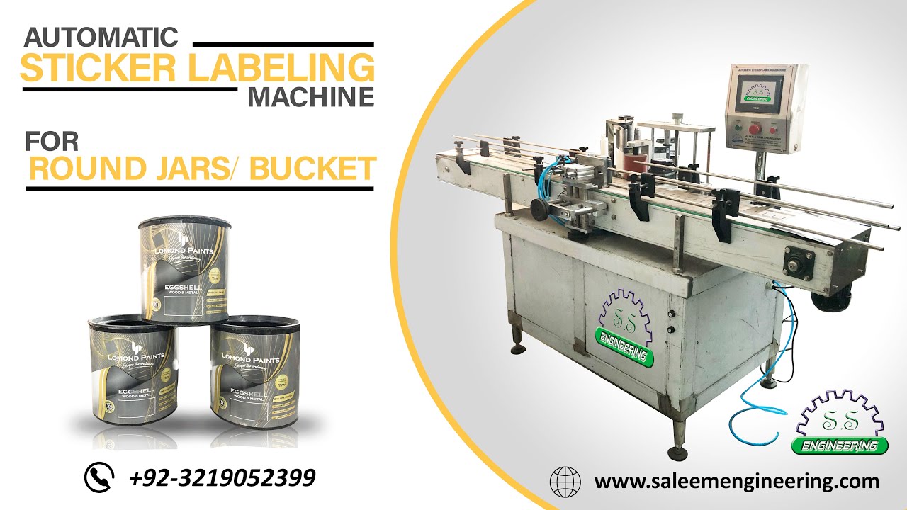 Industrial Labeling Machine for Large Containers | Efficient Sticker Labeling