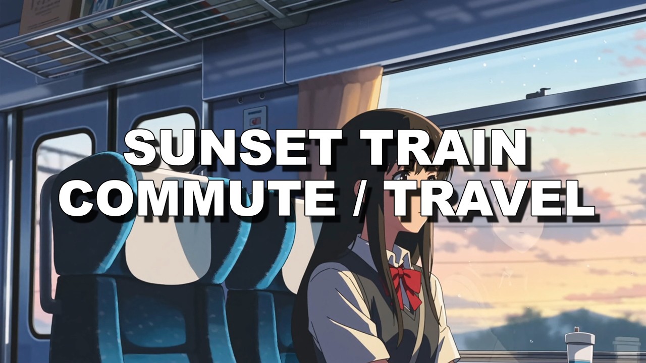Sunset Travel Lofi 🌇🚆 Lofi Beats for Studying, Relaxing, Commuting & Evening Chill