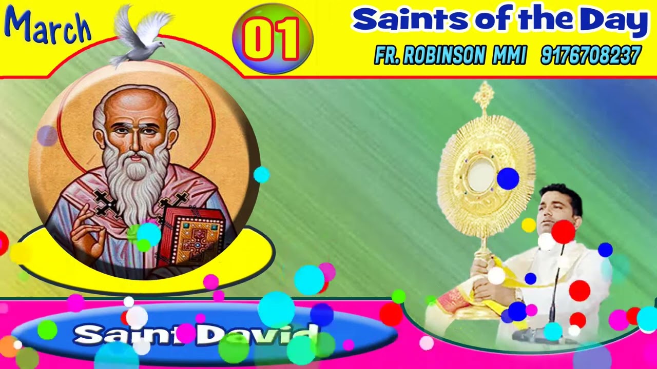 March 1 | Saints of the Day | Saint David #SaintOfTheDay#SaintsOfTheDay#CatholicSaints