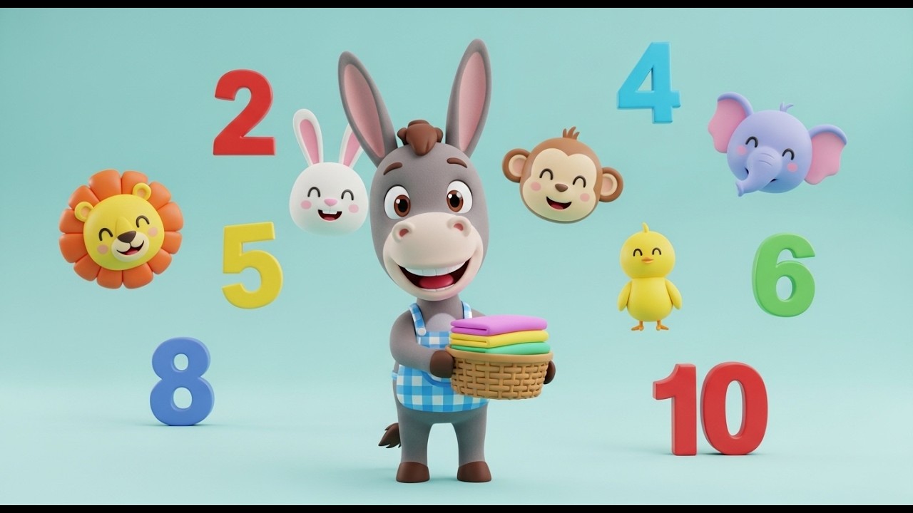 🐴 🦁 🐘 Прачка приходила и приходила 🐰🐒🐥 Числа от 1 до 10