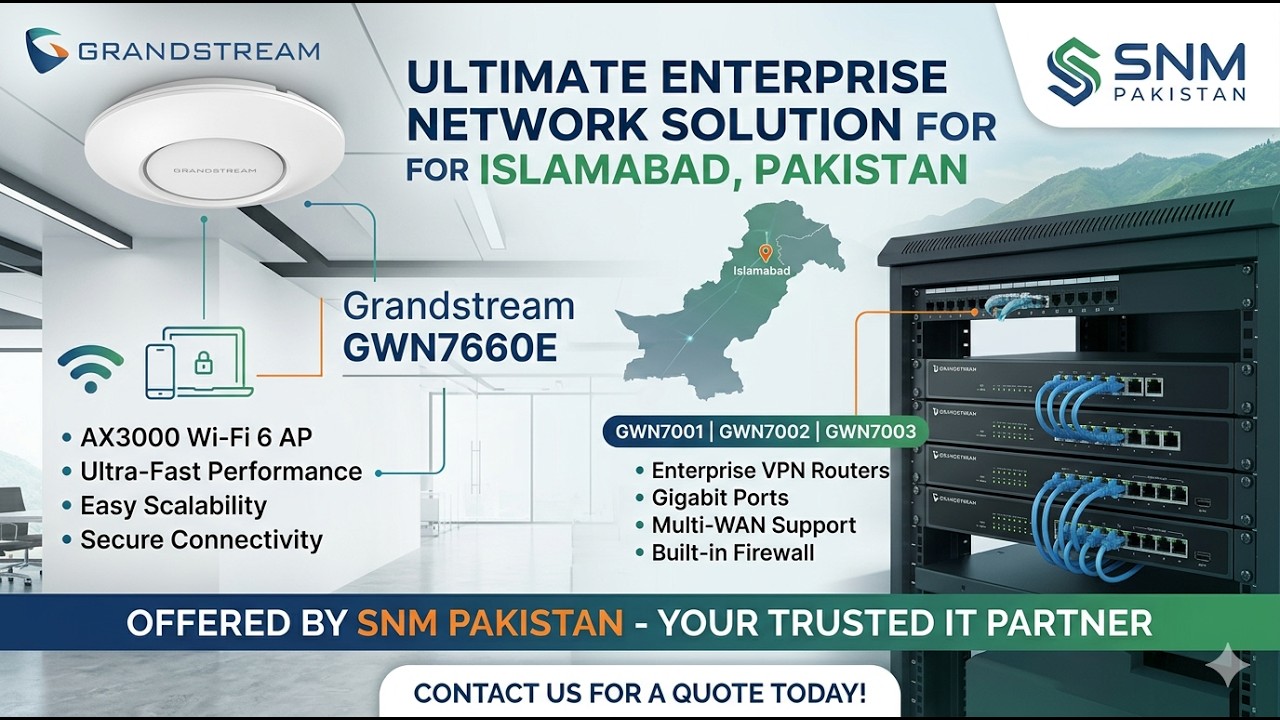 Grandstream GWN7660E WiFi6 AP pairing with Grandstream GWN7001, GWN7002 & GWN7003 VPN Routers