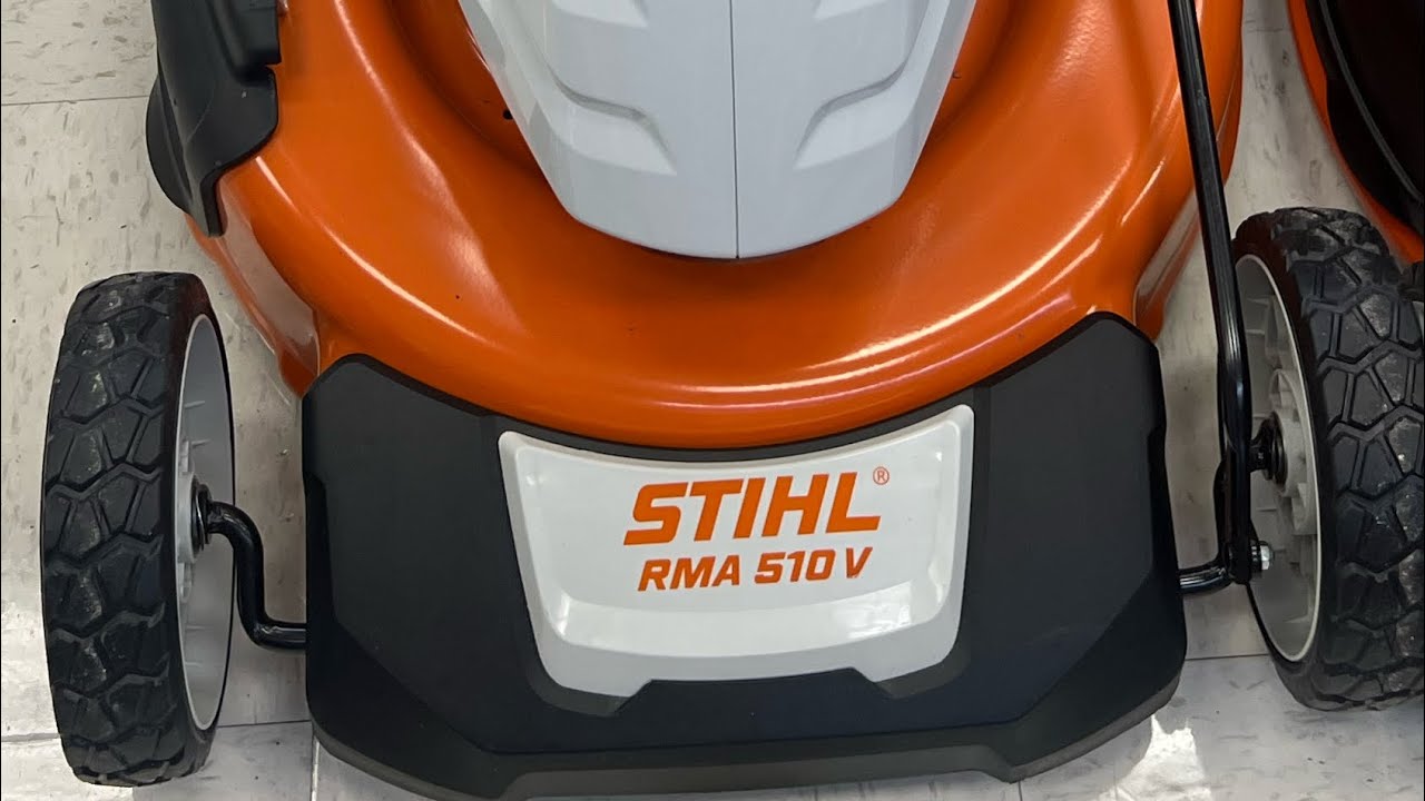 Обзор электрической самоходной газонокосилки STIHL RMA 510 V