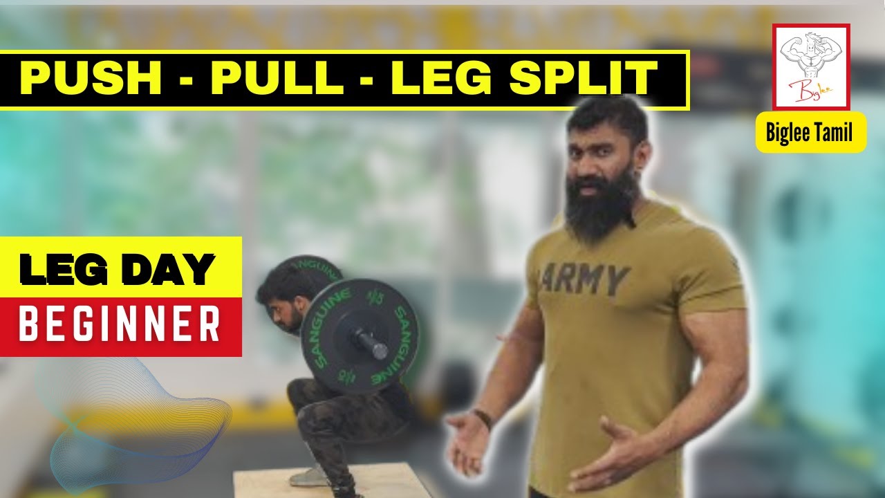 LEG DAY | Push Pull Leg Split |  Biglee Tamil