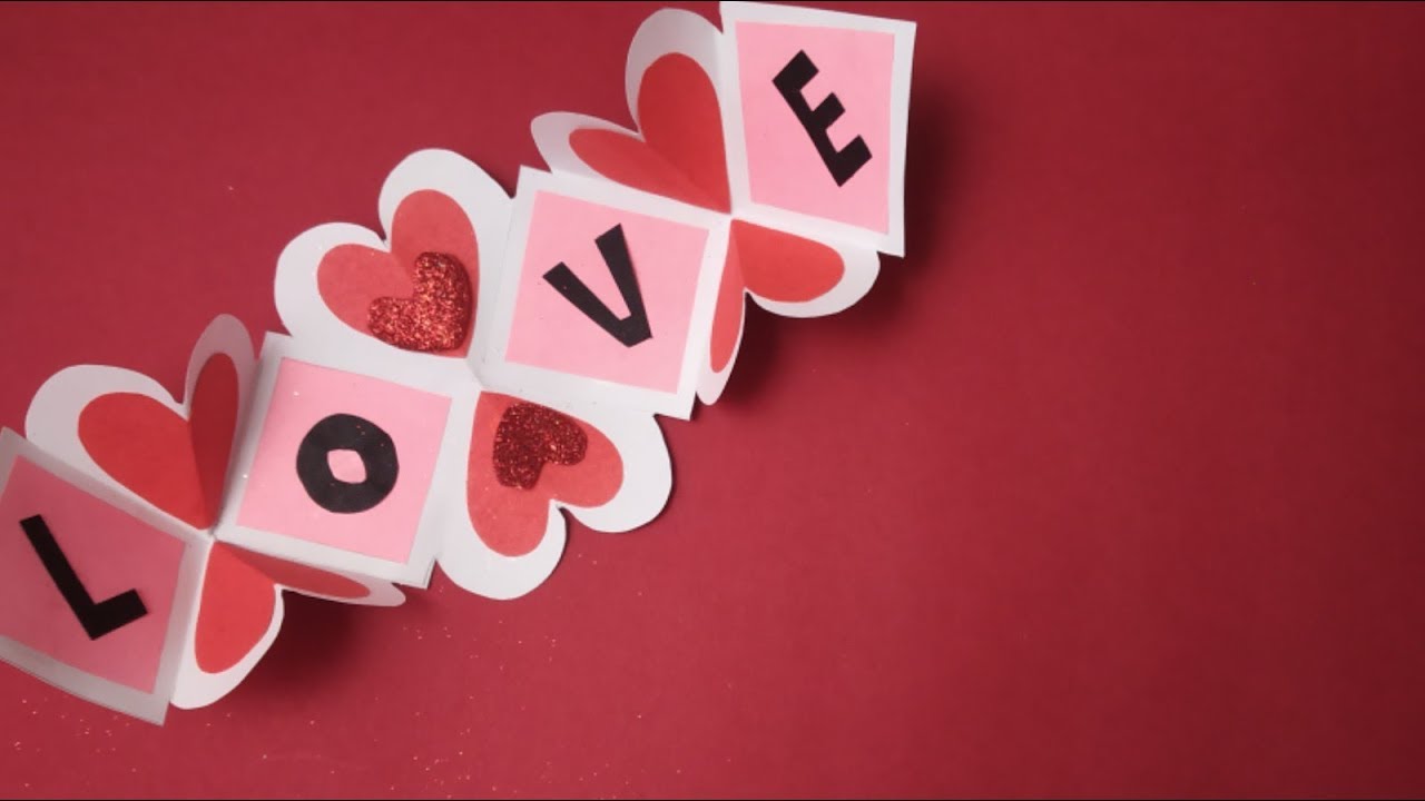 9 Handmade Card ideas for Scrapbook Tutorial-DIY Valentine's Day Explosion Box Card Tutorial